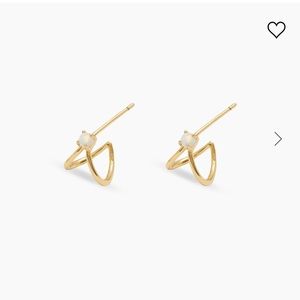 Gorjana Opalite Solitaire Double Huggies